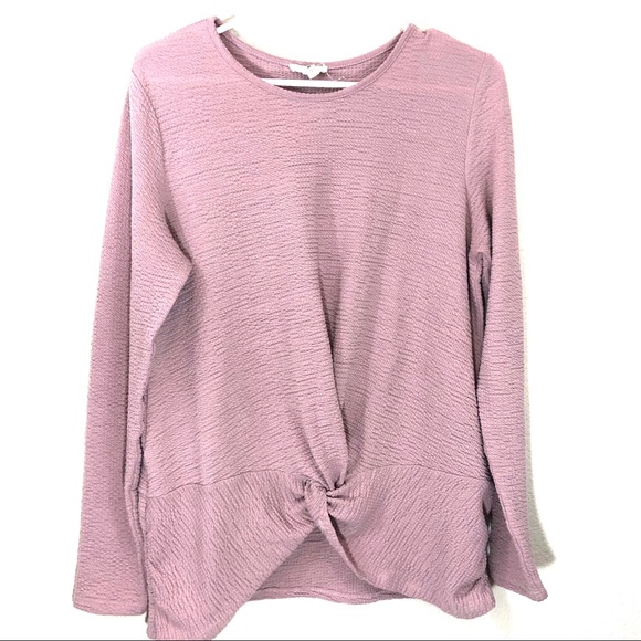 Nordstrom Tops - Como Blu Pink Rose Blush Knot Front Stretch Blouse